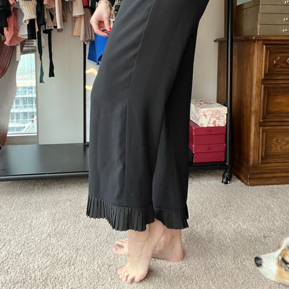 CeCe | Pleated hem moss crepe pants - Picture 4 of 6